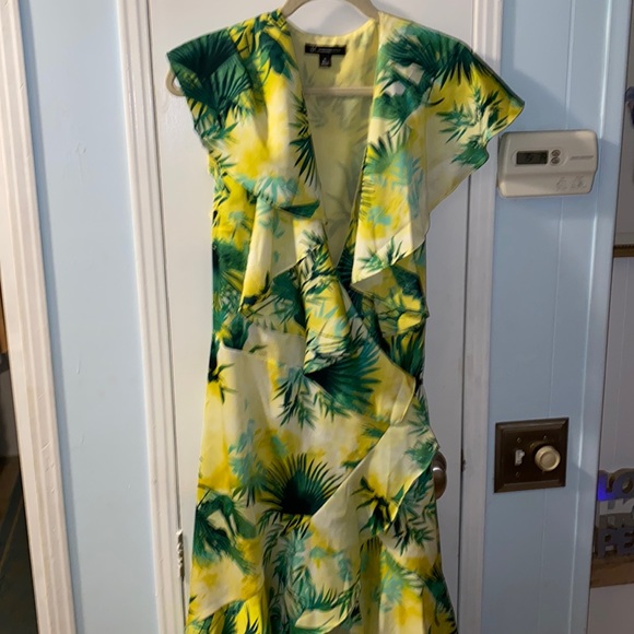 NWOT Inc Beautiful vibrant color wrap around dress - Picture 2 of 10